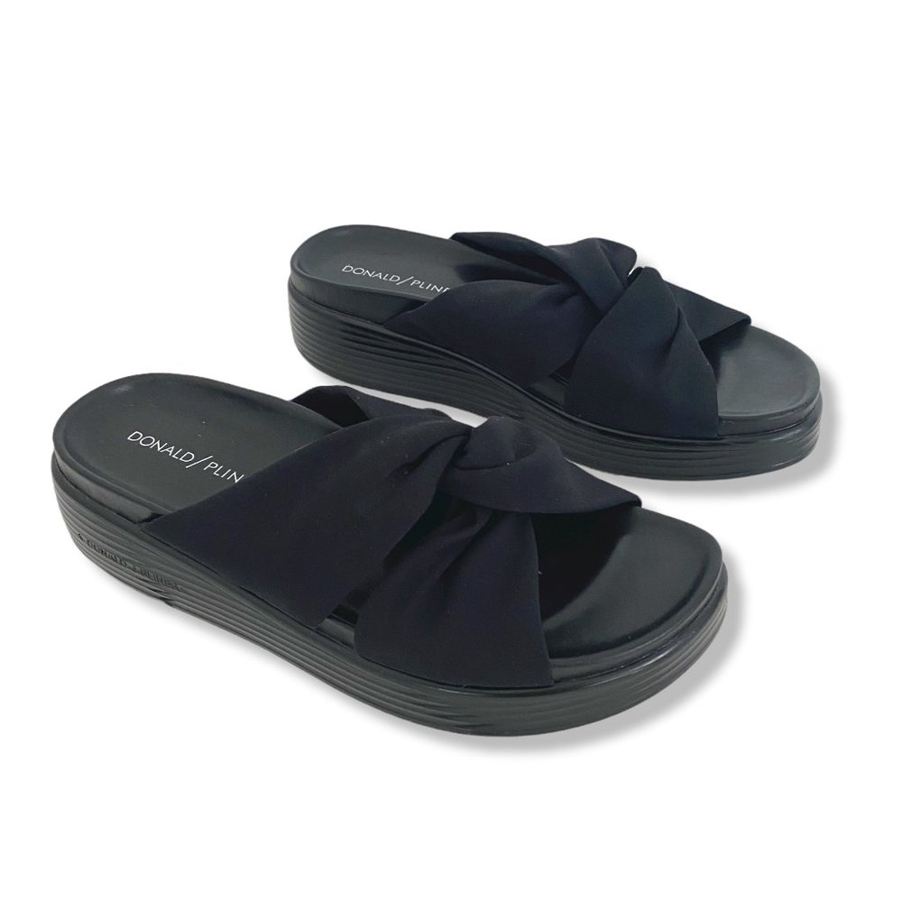 Donald J Pliner Y2K/90’s Slip On Stretchy Freea Platform Chunky Sandals Slides